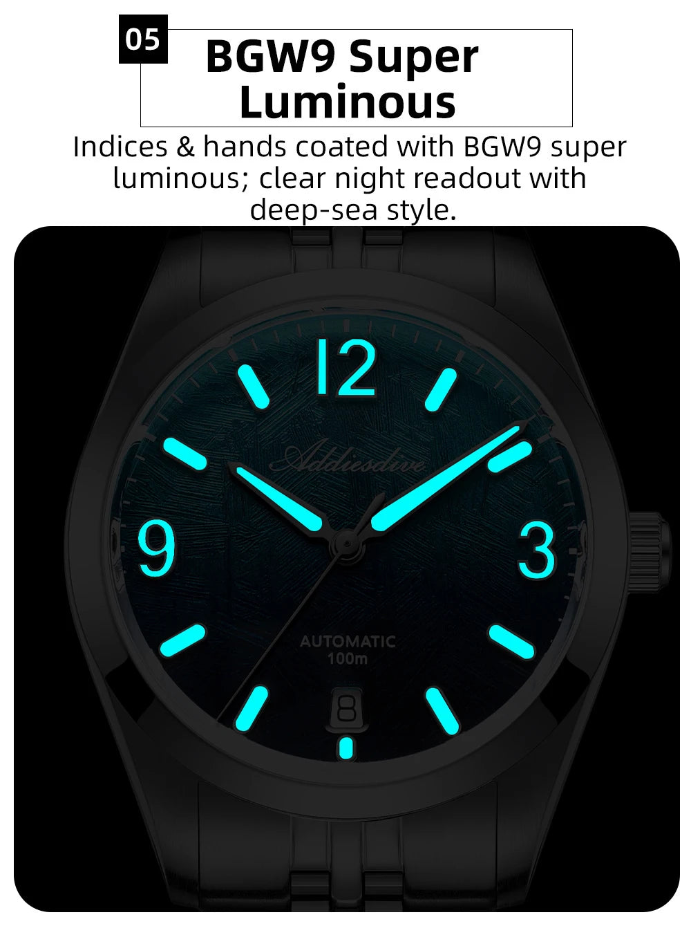 Herren-Automatikuhr mit Jubilee-Armband und Saphirglas