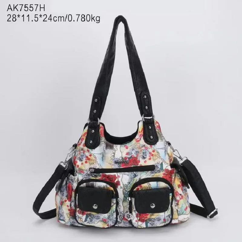 Damen-Handtasche Mit Viel Stauraum Und Mehrfachfächern Aus PU-Leder Für Alltag Und Freizeit