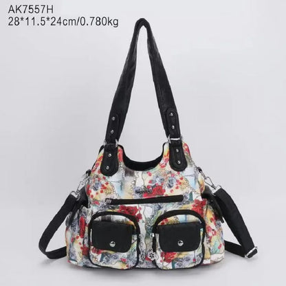 Damen-Handtasche Mit Viel Stauraum Und Mehrfachfächern Aus PU-Leder Für Alltag Und Freizeit