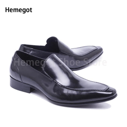 Luxury Handmade Mens Shoes Oxford Leather Shoes Pointed Toe Shoes for Men Business Casual Office Work Shoes Slip On Dress Shoes