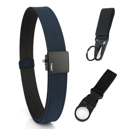 Herren-Taktischer Gürtel aus Nylon mit Metall-Automatik-Schnalle, robuster Alltags- und Arbeitsgürtel
