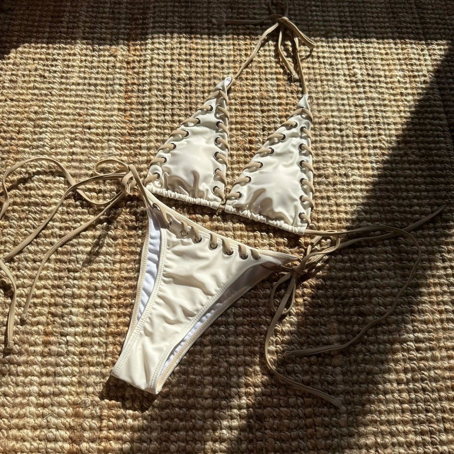 Glamouröses Pailletten-Bikini-Set mit Push-up-Effekt – Perfekt für Strand und Pool
