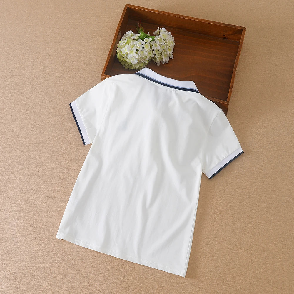 Jungen hemden Kurzarm neues Sommer Top Polos hirt Kinder kleidung Kinder Sport Baumwolle T-Shirts