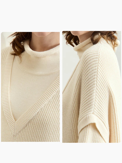 Elegantes Strick Midikleid Für Berufsfrauen Mit Bequemer Passform Und Kragen