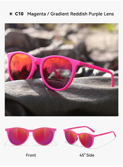 Damen-Sonnenbrille oval Retro polarisiert rutschfest Nasenpads Vintage