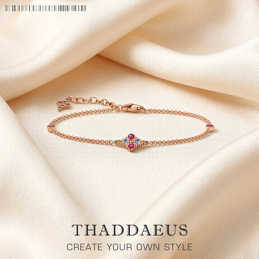 Damen-Armband Royalty Roségold viktorianisch aus Sterlingsilber