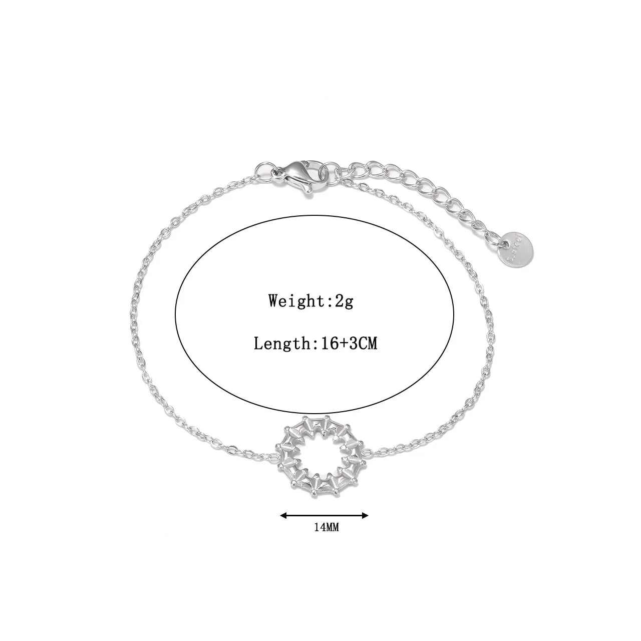 Damen-Armreif geometrisch aus Edelstahl