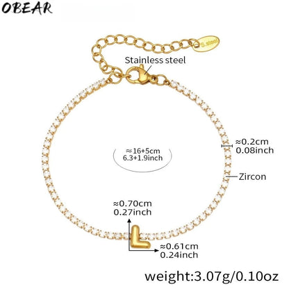 Damen-Armband mit Initialen-Buchstabe