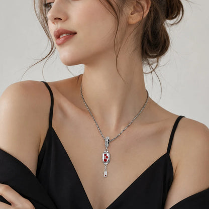 Damen-Charm-Anhänger Laterne Glück aus Sterlingsilber