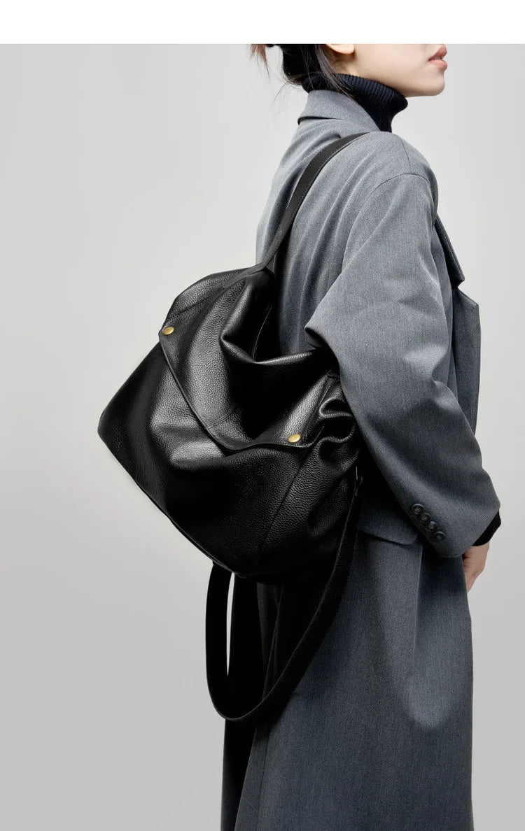 Damen Handtasche aus echtem Leder mit großer Kapazität