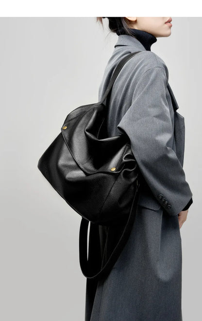 Damen Handtasche aus echtem Leder mit großer Kapazität