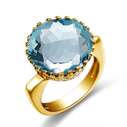 Damen-Ring aus Sterling Silber 925 mit Mystic-Topas Stein in 15x15 mm Größe elegant glänzend und langlebig