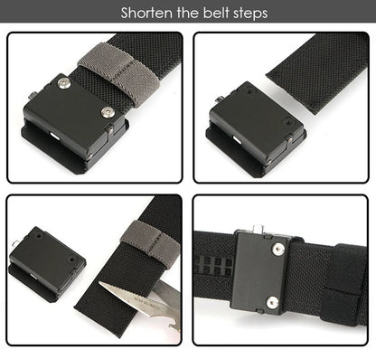 Herren-Taktischer Gürtel aus Nylon mit Metall-Automatik-Schnalle, robuster Alltags- und Arbeitsgürtel