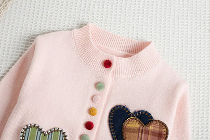 Mädchen Pullover Set mit Patchwork und Tutu Rock für Kinderoutfit 2PCS