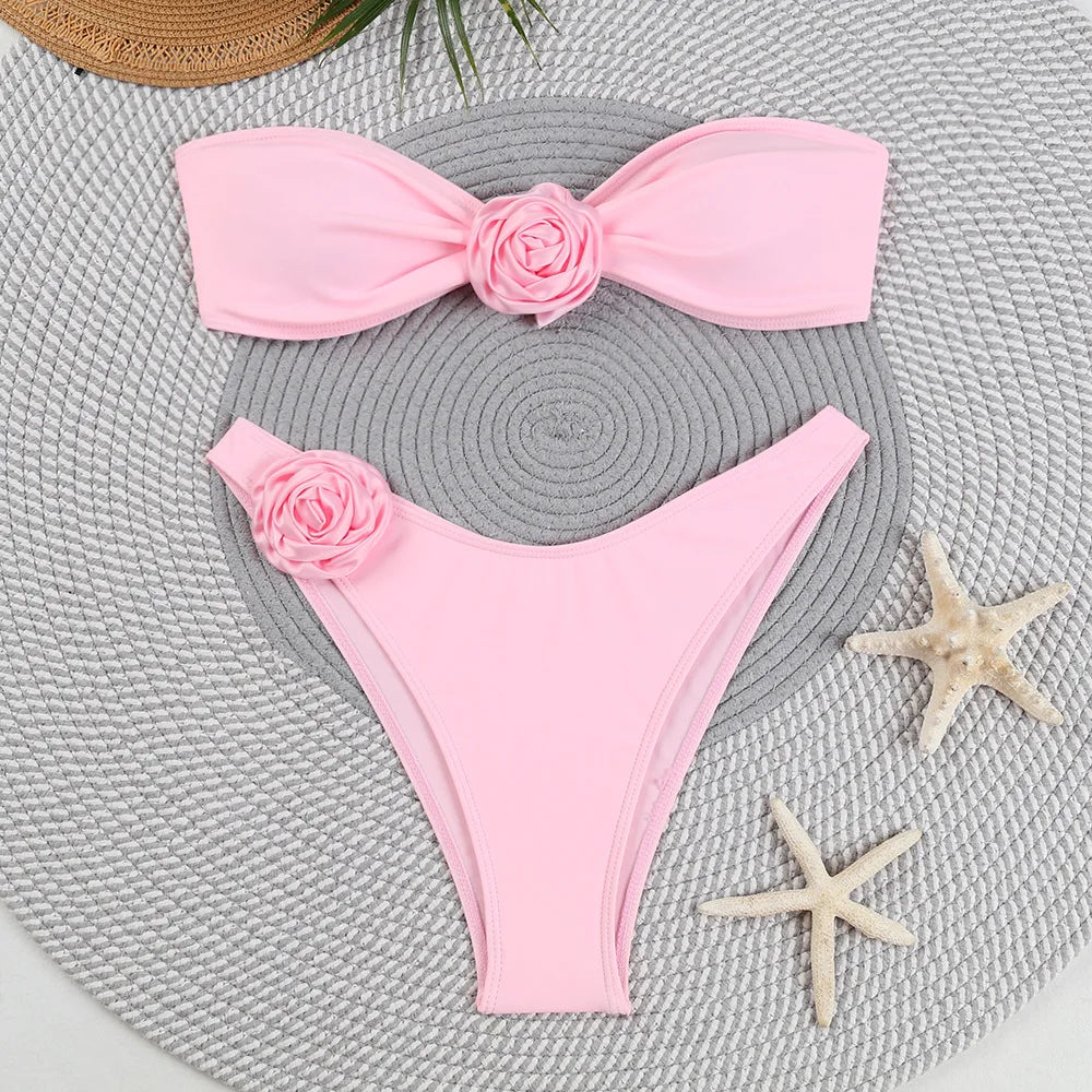 Dreiteiliges Damen-Bikini-Set im brasilianischen Stil – ideal für Strand und Pool