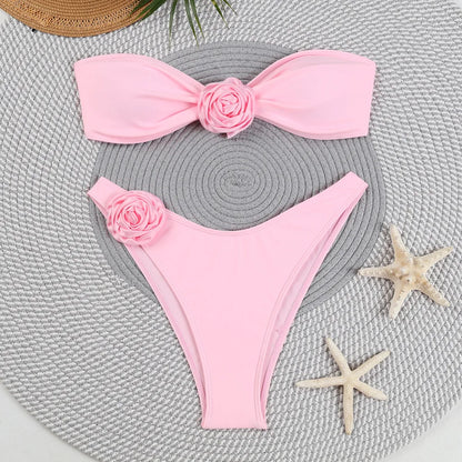 Dreiteiliges Damen-Bikini-Set im brasilianischen Stil – ideal für Strand und Pool