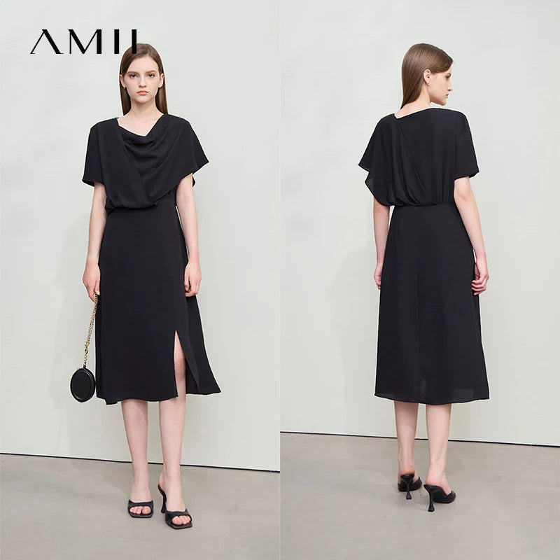 Zeitloses Bürokleid Für Damen Mit Schwingkragen Und Bequemem Sitz