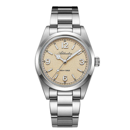 Herren-Freizeituhr 36 mm mit Bubble-Glas und Sommerfarben