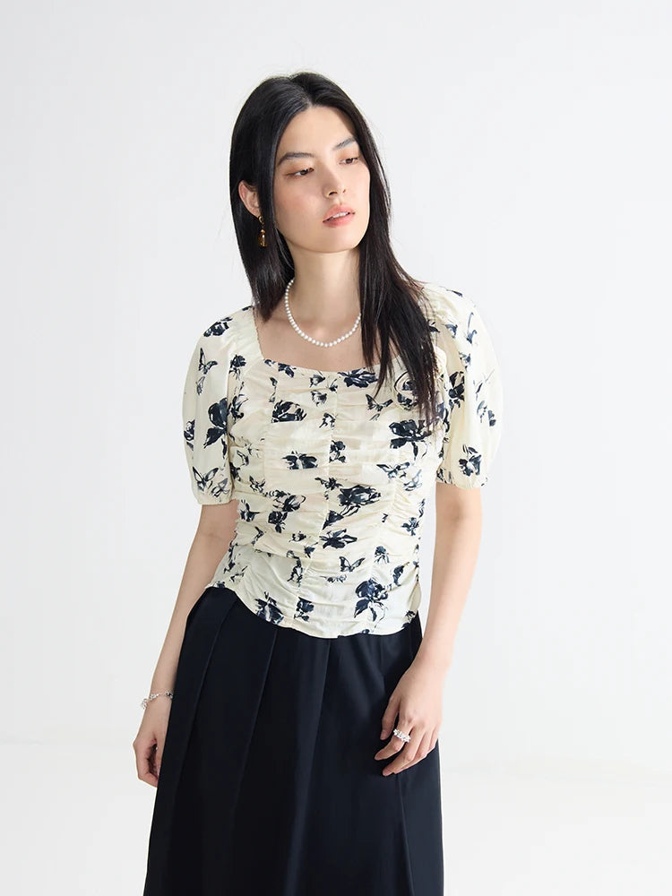 Leichtes, lockeres Kurzarmshirt in Übergröße – weiches, dünnes Design für den Sommer in Blau