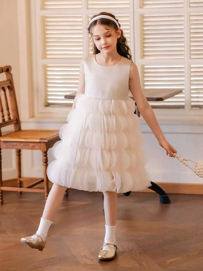 Lila Prinzessinnen-Kleid aus Gaze mit Pailletten für Mädchen – festliche Kinderbekleidung für Partys und Hochzeiten, Größe 3T-12T