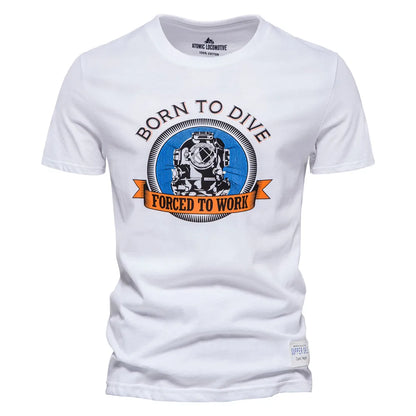 Herren T-Shirt aus Baumwolle mit hochwertigem Druck im lässigen Stil