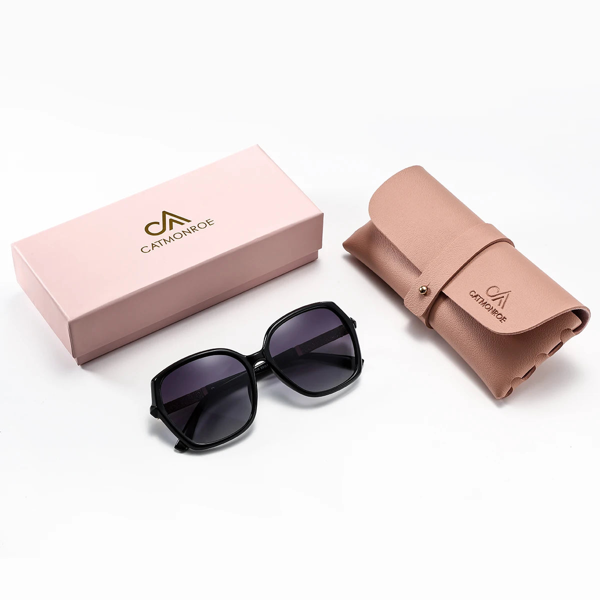 Damen-Sonnenbrille Schmetterling rosa Luxus UV400 polarisiert Geschenkbox