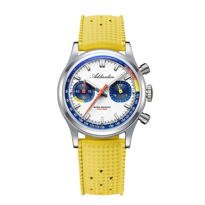 Herren-Chronograph mit VK64-Quarzwerk und Fluorkautschuk-Armband