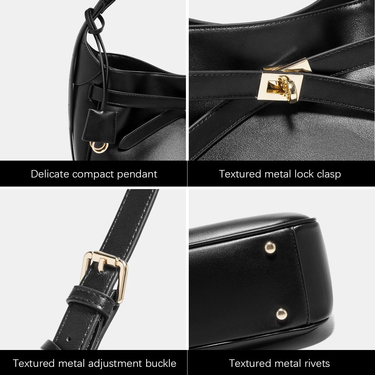 Damen Schultertasche aus Kunstleder mit großer Kapazität