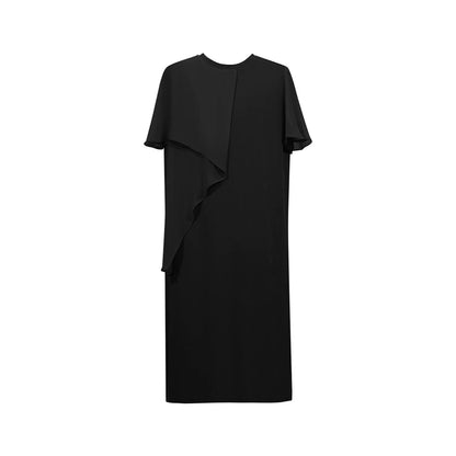 Elegantes Damenkleid Aus Baumwolle Chiffon Lockere Passform