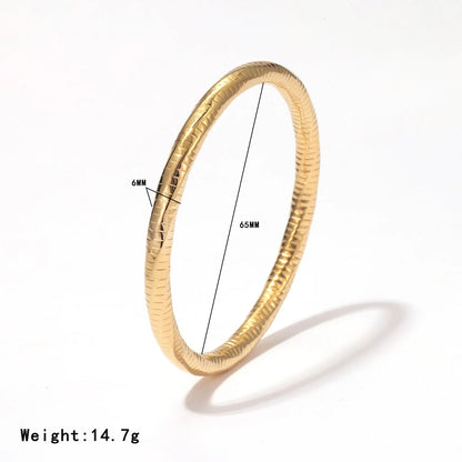 Damen-Armreif rund 65mm aus Edelstahl
