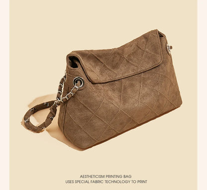 Damen Schultertasche mit großem Fassungsvermögen im Retro-Look