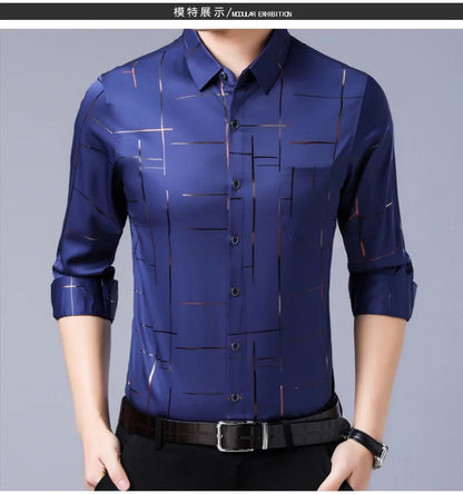 Langarm- und Kurzarm-Herrenhemd in Schwarz und Weiß – Slim Fit Business- und Bürohemd in Unifarben