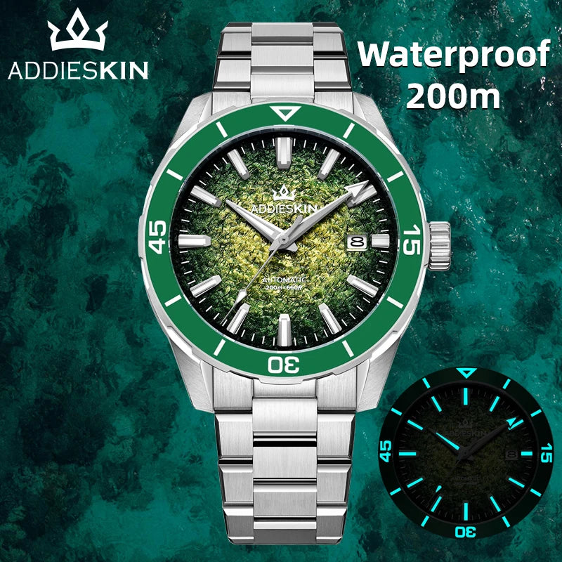 Herren-Taucheruhr mit Miyota-9015-Automatikwerk und Saphirglas