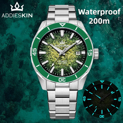 Herren-Taucheruhr mit Miyota-9015-Automatikwerk und Saphirglas