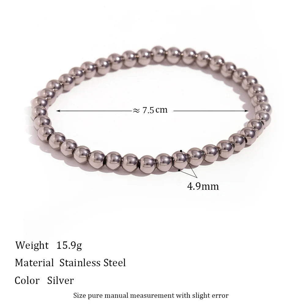 Damen-Perlenarmband mit Farbverlauf aus Edelstahl