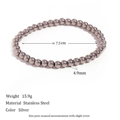 Damen-Perlenarmband mit Farbverlauf aus Edelstahl