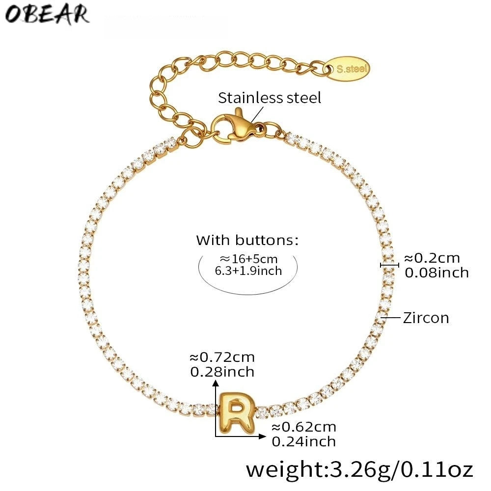 Damen-Armband mit Initialen-Buchstabe