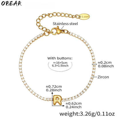 Damen-Armband mit Initialen-Buchstabe