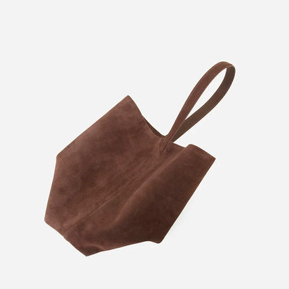 Damen Bucket-Tasche Aus Kaffee-Nubukleder | Schultertasche