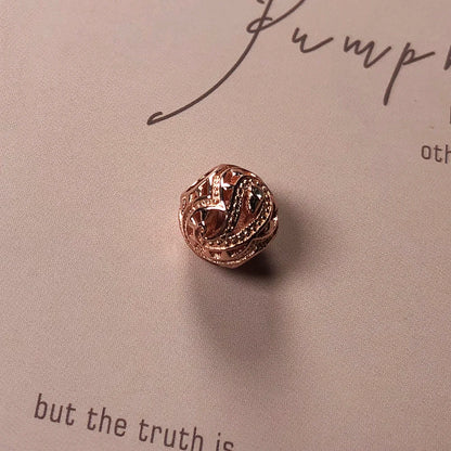 Damen-Charm-Anhänger Roségold Perlen Wassertropfen aus Sterlingsilber