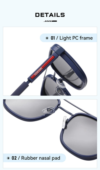 Sonnenbrille Vollrand TR90 polarisiert Angeln Fahren Herren