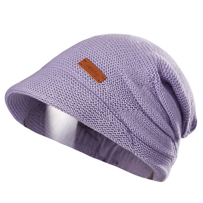 Strickmütze mit Visier und Fleecefutter