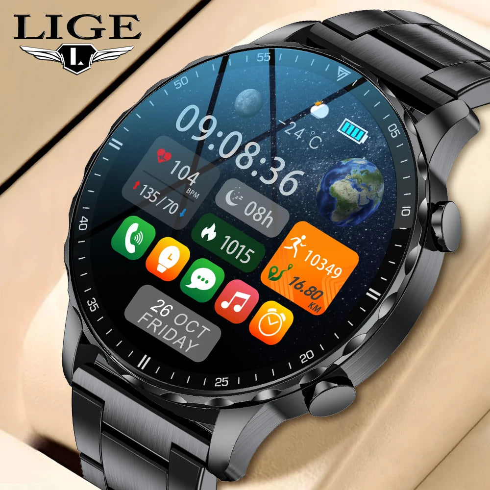 Smartwatch für Android und IOS mit Bluetooth-Anruf und IP68 Wasserschutz