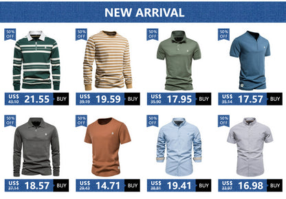 AIOPESON Casual Gedruckt Polo-Shirts Männer Slim Fit Stehkragen Baumwolle männer T-Shirt Neue Sommer Hohe Qualität Klassische Männer kleidung