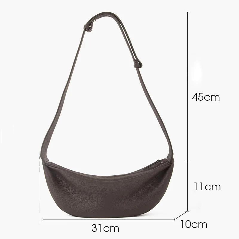 Kalbsleder Hobo-Tasche Crossbody Für Damen