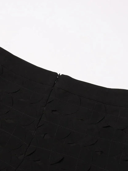 Elegantes Damen-Kleid mit Diamantmuster, Reverskragen und langen Ärmeln – figurbetontes Patchwork-Design mit doppelreihiger Knopfleiste.