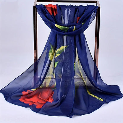 Damen Chiffon Hijab Schal gepunktet Strand Sommer Pareo Bandana muslimisch