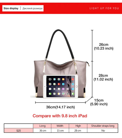 Damen Handtasche aus Rindsleder – Elegante Schultertasche mit Reißverschluss und großem Stauraum