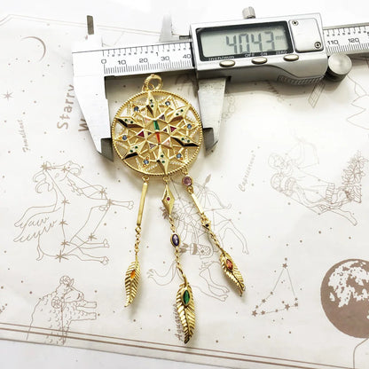 Damen-Charm-Anhänger Amulett magisch Natur Elemente aus Sterlingsilber