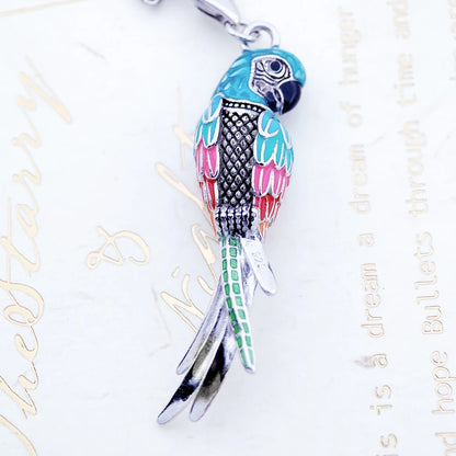Damen-Halskette Papagei Charm Frühling aus Sterlingsilber
